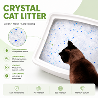Litière pour chat en cristal biodégradable et écologique, perles de gel de silice, absorption rapide de l'humidité, contrôle des odeurs, faible poussière, OEM
