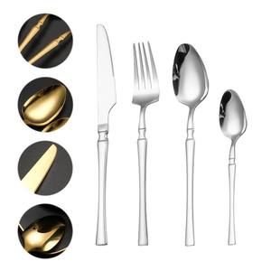 Service de Table en Acier Inoxydable Or Rose 410, 24 Pièces, Couteau, Fourchette, Cuillère à Manche Fin, Coffret Cadeau - Product Image 3