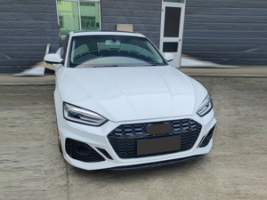 กันชนหลังสไตล์ตาข่ายทั้งหมดสีดำมันวาวสำหรับรถ <span class=keywords><strong>Audi</strong></span> A5 2012-2016 <span class=keywords><strong>RS5</strong></span> <span class=keywords><strong>2021</strong></span> + วัสดุ PP-อัพเกรดรถใหม่ - Product Image 3