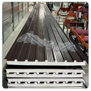 <span class=keywords><strong>Paneles</strong></span> de techo sándwich de PU de acero galvanizado, <span class=keywords><strong>paneles</strong></span> de pared de Metal Industrial <span class=keywords><strong>aislantes</strong></span> térmicos ligeros, Material de construcción ecológico - Product Image 3