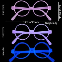 Lunettes de fête fluorescentes à thème, verres néon, pour bar, KTV, bal, lunettes amusantes lumineuses à changement de couleur