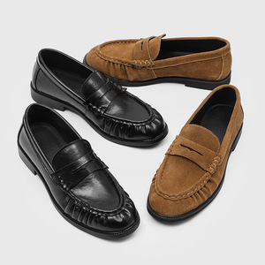 Nouvelle Collection Printemps 2026 – Mocassins Homme Plissés à la Main Style Français-Britannique en Cuir Véritable – Chaussures Décontractées et Habillées pour Affaires - Product Image 1