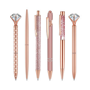 <b>Personalised</b> Engraved Logo Luxury <b>Pen</b> Slim Crystal Metal Ballpoint <b>Pens</b> Wholesale - Product Image 1