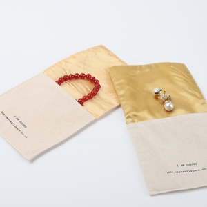 Custom Logo Printed Cotton <b>Envelope</b> Dust <b>Gift</b> Jewelry Bag Small Luxury Bracelet Necklace Jewelry <b>Envelope</b> Pouch - Product Image 5