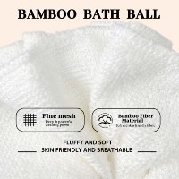 Éponge de bain exfoliante en fibre de bambou naturelle biodégradable, douce pour le soin de la peau