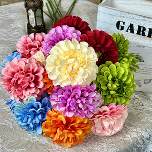 Flor Artificial de Seda de Color Mixto, 3 Cabezas, Realista, Decoración para Bodas, Adorno para Sala de Estar - Product Image 1