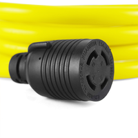 Caja de entrada para generador con certificación ETL 20A 250V, cable SJTW NEMA L14-30P/L14-30R de 8 AWG, cable de extensión industrial IP22 con revestimiento de PVC
