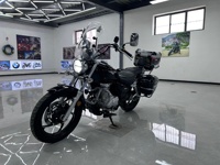 Moto sportive d'occasion Haojue GZS150 149cc monocylindre refroidie par air, EFI, 5 vitesses, avec sacoches latérales et port USB, essence