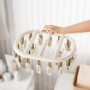 Multifunctional Clothes Drying Rack Round <b>Hook</b> Type For Baby Clothes Underwear Socks Home Dormitory Use - Product Image 3