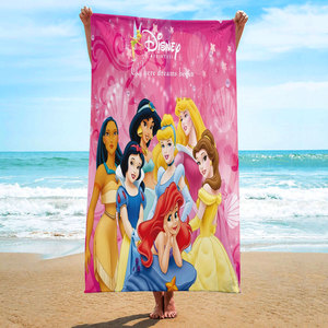Bonita <span class=keywords><strong>Toalla</strong></span> de Playa con Diseño de Personajes de <span class=keywords><strong>Anime</strong></span> para Niñas, Poncho Infantil de Secado Rápido, Absorbente, Libre de Arena, de Microfibra, para Baño y Playa - Product Image 1