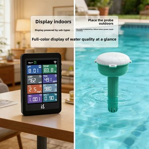 YIERYI Smart Schwimmbad 8-in-1 <span class=keywords><strong>pH</strong></span>/CL/Salz/ORP/Temperatur/TDS/S.G/EC Wasserqualitätsmessgerät APP Echtzeit-Überwachung - Product Image 4