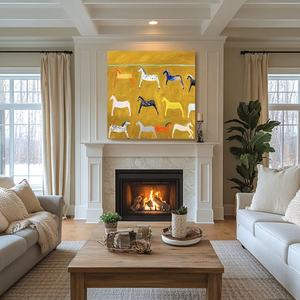 Art mural 3D contemporain, carré, abstrait, minimaliste, fantaisie, décoration moderne pour la maison et la galerie - Product Image 5