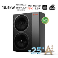 Bomba de Calor Monobloque R290 de Aire, Bomba de Calor de 380V y 18.5kW, Calentador de Agua Doméstico con Control por Aplicación