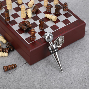 Juego de abridor de botellas de vino, herramientas creativas, sacacorchos con caja de madera cuadrada de ajedrez - Product Image 4
