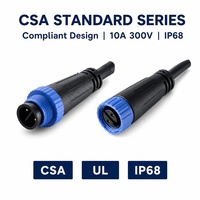 Connecteur circulaire étanche M15 de type T et de type Y, IP68, à visser, mâle/femelle, pour câble de charge de VE et éclairage public LED