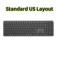 Nouveau clavier de bureau silencieux ultra-fin programmable avec conception de touches anti-ghosting à membrane, connexion sans fil USB 2,4 GHz