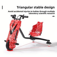 Trottinette Électrique de Drift Carrée pour Enfants et Adolescents, Sans Amortisseur, Véhicule d'Équilibre pour le Drifting en Extérieur