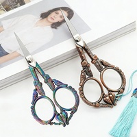 Retro Alloy-Crafted Magpie Small Bird-Shaped Stainless Steel Scissors Cross-Stitch Tailoring Tea Bag Cutters Gold/Silver/Rose