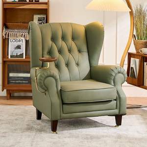 लाइट लक्जरी अमेरिकी अवकाश एकल आर्मरेस्ट सोफे कुर्सी 1 सीट प्राचीन कमरे के फर्नीचर के लिए कमरे के फर्नीचर के लिए - Product Image 4