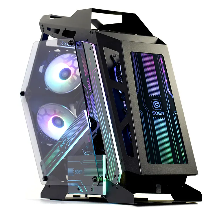 pc kasa cabinet case desktop tempered glass panel pc case parts and accessories