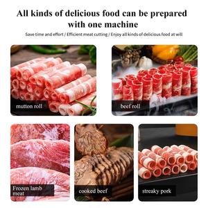 Rebanadora de carne semiautomática de acero inoxidable con grosor ajustable de 2,5 mm a 15 mm para carne fresca, carne de res, salchicha, tocino y cordero - Product Image 4