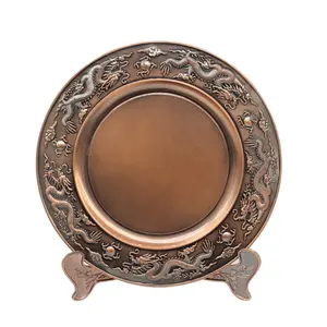 Custom Gold Silver Antique Bronze Metal Embossed Logo 3d Award Bangladesh India Spain Souvenir Plate commemorative plate