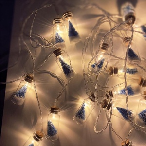 Affascinante moda 10 20 Led <span class=keywords><strong>bottiglia</strong></span> di vetro albero piuma di cono nevoso all'interno della decorazione natalizia luce della stringa per la decorazione della stanza di casa - Product Image 3