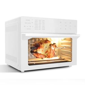 Trắng 30L 1800W điện nồi chiên không khí lò hai lớp kính cửa đối lưu bánh Pizza nướng lò với 4 phụ kiện - Product Image 1