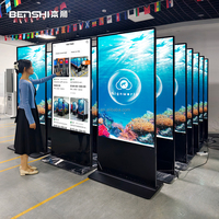 Écran LCD Android 4K FHD de 55 à 75 pouces pour affichage publicitaire, présentoir d'exposition, kiosque, menu numérique, écran LED, signalétique et totem