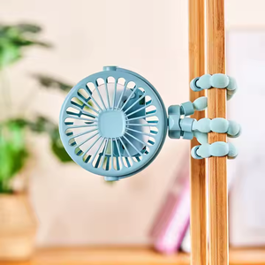 Ventilador de ocho aspas de alta calidad personalizable con carga USB, tres velocidades de viento, para coche de bebé, hotel, RV, con luz y alimentación por batería - Product Image 6