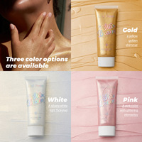 Huile illuminatrice corporelle 3 couleurs à marque privée, maquillage liquide pour le visage et le corps, produits de beauté
