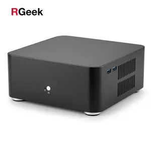 RGeek L80 مخصص أفضل حالة الكمبيوتر المصغرة 2019 OEM ODM DIY الصامت إنتل سليم مايكرو ATX HTPC ITX جهاز كمبيوتر شخصي حالة الألومنيوم ITX