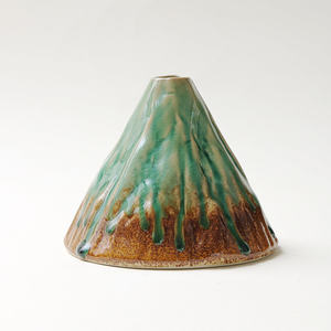 Vase conique en céramique 8-16 pouces, glaçure craquelée, style Wabi Sabi, décoration de table - Product Image 4