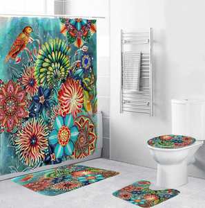 <span class=keywords><strong>Rideau</strong></span> de douche étanche à la moisissure écrans de salle de bain durables avec crochet rideaux de <span class=keywords><strong>baignoire</strong></span> imprimés modernes accessoires de salle de bain - Product Image 4