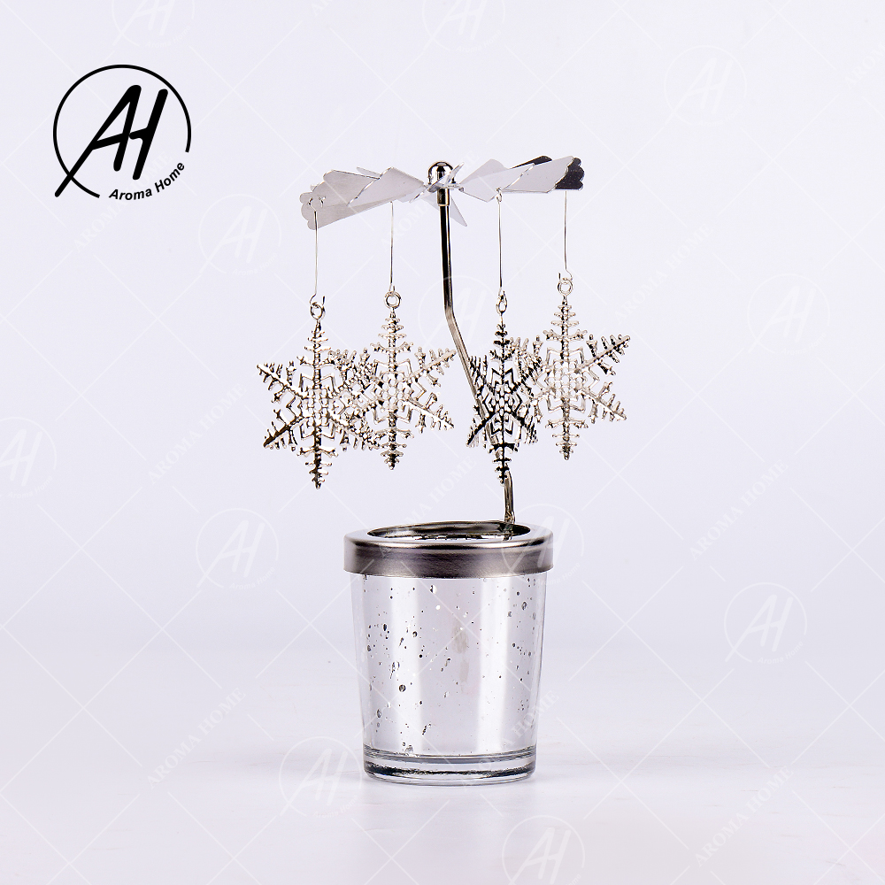 Bulk Glass Jar Scent Candle Rotating Trotting Horse Lamp Aroma Home Candle 2