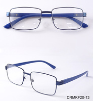 Lunettes de lecture classiques carrées vintage pour hommes, montures métalliques fines et légères, anti-lumière bleue, pour la presbytie