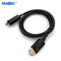 Promotion Câble HDTV de haute qualité plaqué or, 1,8 m, noir, DisplayPort (DP) vers HDMI, 1080P, mâle-mâle