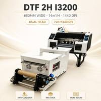 Impresora DTF de 650 mm de Ancho I3200 con Cabezal Doble 14 ㎡ Impresión CMYK de Alta Velocidad en Blanco para Camisetas, Almohadas, Edredones, Personalización Empresarial