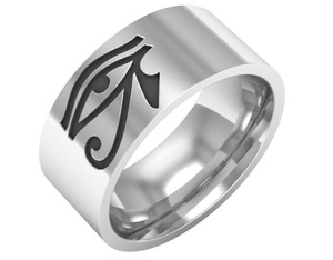 Anillo <span class=keywords><strong>de</strong></span> acero inoxidable con amuleto <span class=keywords><strong>de</strong></span> <span class=keywords><strong>Ojo</strong></span> <span class=keywords><strong>de</strong></span> <span class=keywords><strong>Horus</strong></span>, egipcio, <span class=keywords><strong>Ra</strong></span>, Udjat, Egipto, Rey Faraón, negro, para hombre <span class=keywords><strong>y</strong></span> mujer - Product Image 2