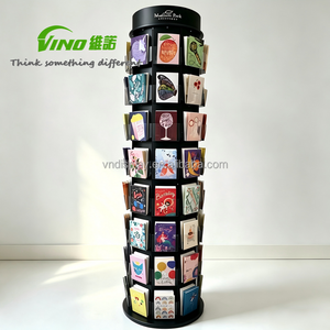 360° Rotating Greeting Card <b>Display</b> <b>Rack</b>, Multi-Pocket Floor Standing Spinner <b>Display</b>, <b>Display</b> Spinner - Product Image 2