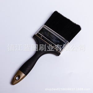 Brocha Plana para Pintar con Cerdas de Fibra Química, Mango de Goma y Plástico, Negra, 12-20mm, Origen Zhenjiang Jiangsu, para Uso en Pintura - Product Image 5