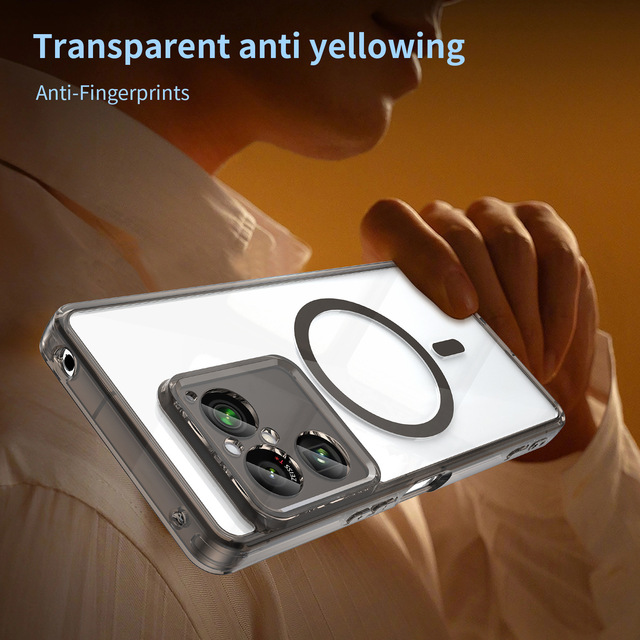 Magnetic Clear PC Phone Case for Sony Xperia 1 VIII / Xperia 10 VII, Anti-Yellow Ice Transparent Hard Protective Cover