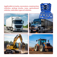 Kit d'outils de détection de fuite de climatisation automobile 56 pièces, outil de réparation de détection de compresseur pour camion