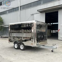 Chariot de restauration mobile personnalisé en acier inoxydable pour hot-dogs et pizzas, avec certification COC, idéal pour la vente de nourriture de rue aux États-Unis