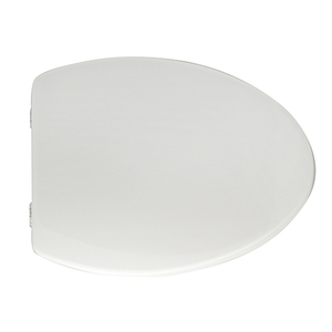 Siège de toilette blanc avec charnières à boucle, longueur 50,9 cm, pour personnes âgées - Product Image 1