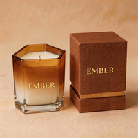 Vases à bougies personnalisés de luxe, style nordique, marque privée, uniques, 8oz 10oz, vides, en verre, pour bougies parfumées