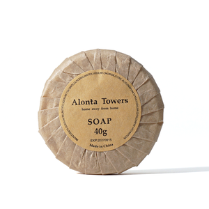 صابون يدوي صغير مستدير مخصص بسعر رخيص مع ملصق ورقي كرافت للفنادق الفاخرة، صابون يستخدم لمرة واحدة - Product Image 4