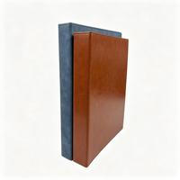 Porte-documents de luxe personnalisé en métal noir imprimé à 3 anneaux pour documents importants, juridiques et d'entreprise