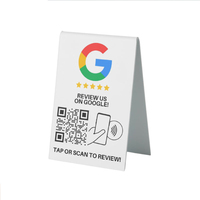 GSC Acrílico NFC Google Review Stand Table Display Código QR para Google Review Social Media