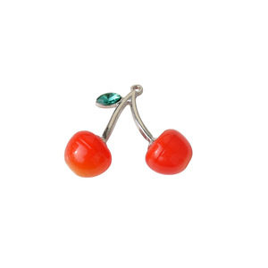 Pendentif en forme de cerise en alliage de zinc plaqué, formes variées pour la fabrication de boucles d'oreilles, accessoires de bijouterie GJ226 - Product Image 5